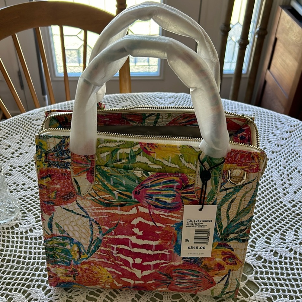 Brahmin Sealife Melbourne small Caroline purse